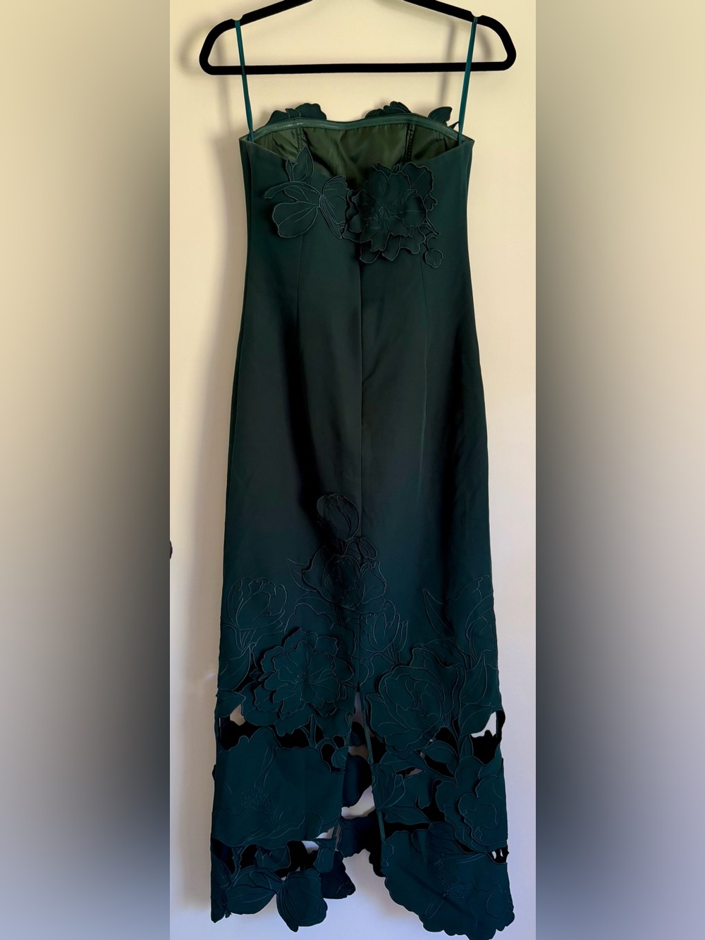LEO LIN Rayna Appliqué Bustier Maxi Dress Green Size 4 - Picture 4 of 7